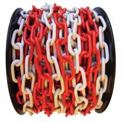 KT 10 mm Orange and White Safety Cone Plastic Chain (Pack of 5)