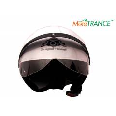 Mototrance White Stylo Macho Open Face Helmet