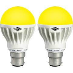 HPL 9W B-22 Yellow GLO LED Bulbs (Pack of 2)