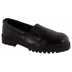 Rigau 2012 Black Leather Steel Toe Safety Shoes For Women, Size: 3