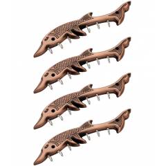 Doyours 4 Pieces Antique Copper Dolphin Design Key Hook Set, DY-0944