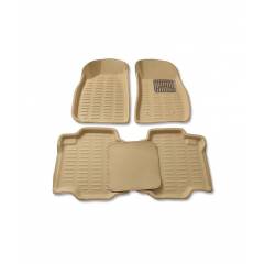 Oscar 3D Beige Foot Mat For Tata Indigo Marina 2004-2010 (Set of 5)