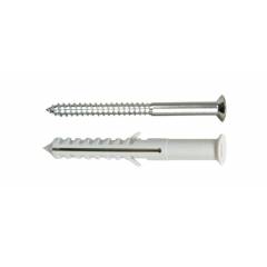 ICFS Nylon Hammer Fixing Plugs with Screw, NHF0660L, Size: 6x60 mm (Pack of 100)