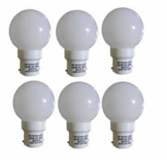 HB Technology 0.5W B-22 White LED Bulbs, (Pack of 6)
