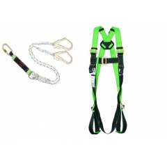Karam Rhino Full Body Harness with Twisted Rope E.A. Forked Lanyard, PN22(PN351)