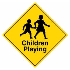 Safety Sign Store Slow Children Playing Sign Board, PS501-210AL-01
