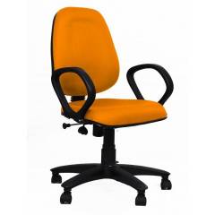 R P Enterprises Opus Medium Back Orange Office Chair, Dimensions: 45x48x60 cm
