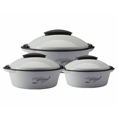 Milton Crisp Dlx Junior 3 Pcs Black Casserole Gift Set, M1005-MCD-BL