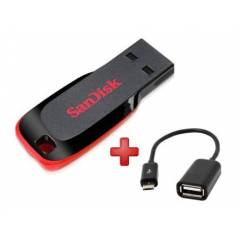 Sandisk 8 GB Cruzer Blade Pen Drive with OTG Cable