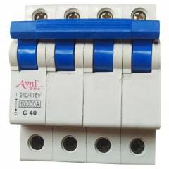 Avni D-lite 32A C Curve 4 Pole MCB (Pack of 3)