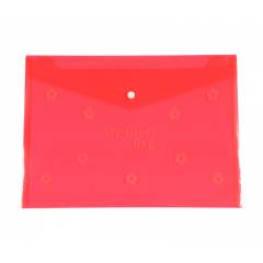 Saya Tr. Red My Clear Bag Flower, Dimensions: 340 x 15 x 350 mm, Weight: 30 g (Pack of 12)