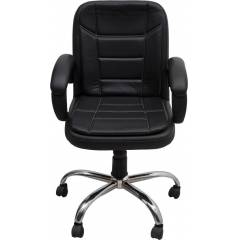 Mezonite Medium Back Leatherette Black Office Chair