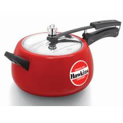 Hawkins Ceramic Coated Contura 5 Litre Tomato Red Pressure Cooker, CTR50