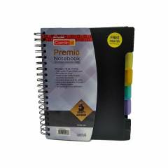 Camlin Kokuyo Premio 5 Subject B5 300 Pages Black Notebook, 1136303300