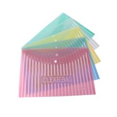 Dataking Multi Colour My Clear Bag With Linear Printing, Size: FC, DKCB703FM (Pack of 12)