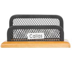 Callas Wooden Base Business Card Holder, Set of 2, LD18-15