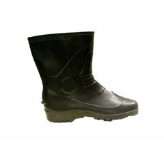 Fortune 10 Inch Black Steel Toe PVC Safety Gumboots, Size: 6 (Pack of 5)