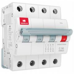 Havells Euro-II 50A TPN C Curve MCB, DHMGCTNF050