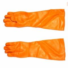 Luxmi 22 Inch Orange Rubber Gloves, LX-22 (Pack of 10)