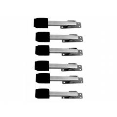 SmartShophar 5 Inch SS Nickel Silver Akom Door Stopper, 50521-STPA-NS05-P6 (Pack of 6)