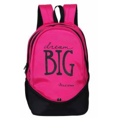 Polestar Big 36 Litre Pink & Black Polyester Laptop Backpack