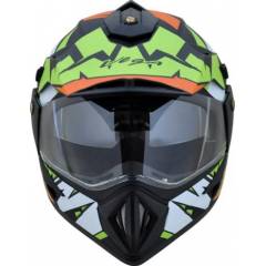 Vega Thunder Dull Black Yellow Full Face Helmet, Size (Medium, 580 mm)