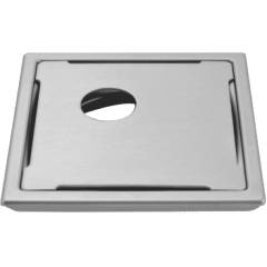 Addmore 150x150mm SS Round Cut Square Jali, JL-33
