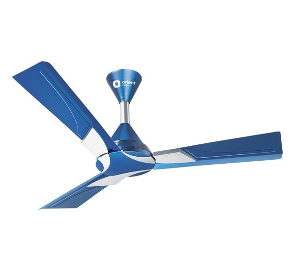 Orient 320rpm Wendy Azure Blue Silver Ceiling Fan Sweep 1200 Mm