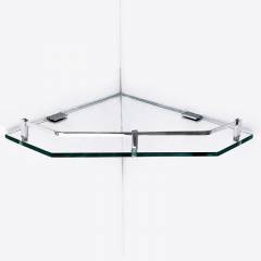 Goonj Cubix Decorative Corner Glass Shelf, GCS-1651, 10X10 Inch