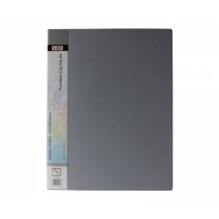 Saya SY101A Grey A4 Punch less Clip File, Weight: 148.33333 g (Pack of 4)