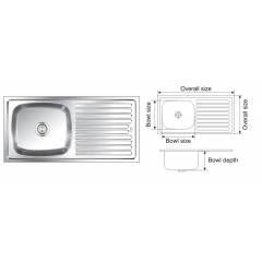 Nirali Elegance Satin Finish Kitchen Sink, Size: 1040x510 mm