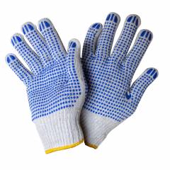 Sai Safety White Double Side Dotted Gloves (Pack of 50)
