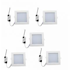 RYNA 18W Square LED Panel Light-Warm White Colour 22.5cm (Pack of 10)