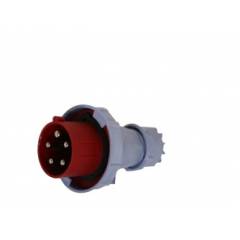 J-BALS 63A 5 Pin Red Industrial Plug, CA0352