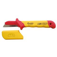 Proskit PD-V004A VDE 1000V Insulated Straight Blade Cable Knife With Protective Cap 50x180mm
