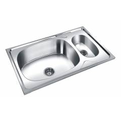 Deepali Single Bowl Kitchen Sink With Mini Bowl, DP 321A, Overall Size: 32x20 Inch