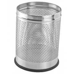 SS Ware 5 Litre Stainless Steel Perforated Open Dustbin, Size: 8x12 in