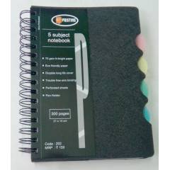 Pristine 70 GSM 5 Subject 300 Pages Notebook