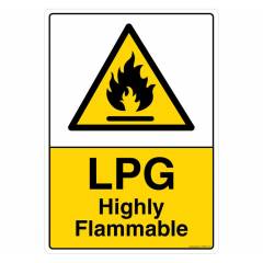 Safety Sign Store LPG Highly Flammable Sign Board, CW420-A4AL-01
