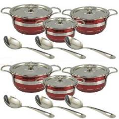 MLT Set of 6 Handi & 6 Spoons, Red