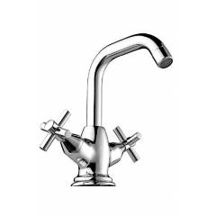 Marc Crossa Central Hole Basin Mixer with Braided Hoses, MCR-1100