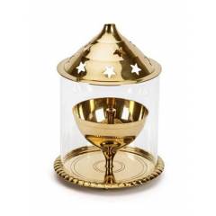 Heaven Decor Brass Golden Small Akhand Diya, HD20006