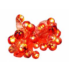 VRCT 5W B-22 Red & Golden Silky Ball LED String Light, HD-435a
