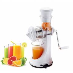 SM Elegant White Manual Hand Fruit Juicer (Steel Handle & Vacuum Lock)