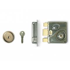 Godrej Ultra Tribolt 2C Deadbolt Antique Brass Rim Lock, 8115