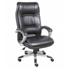 High Living Exclusive Black Leatherette High Back Office Chair