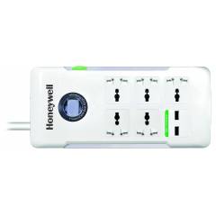 Honeywell 5 Socket White Surge Protector with USB Port