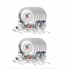 Airan 48 Pieces Stainless Steel Silver Dinner Set