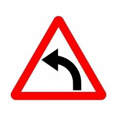Asian Loto 3 mm Traffic Sign Retro Reflective Left Turn Sign Board, ALC-SGN-61-900