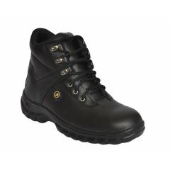 Timberwood FTW10 Mid Ankle Steel Toe Black Safety Shoes, Size: 6